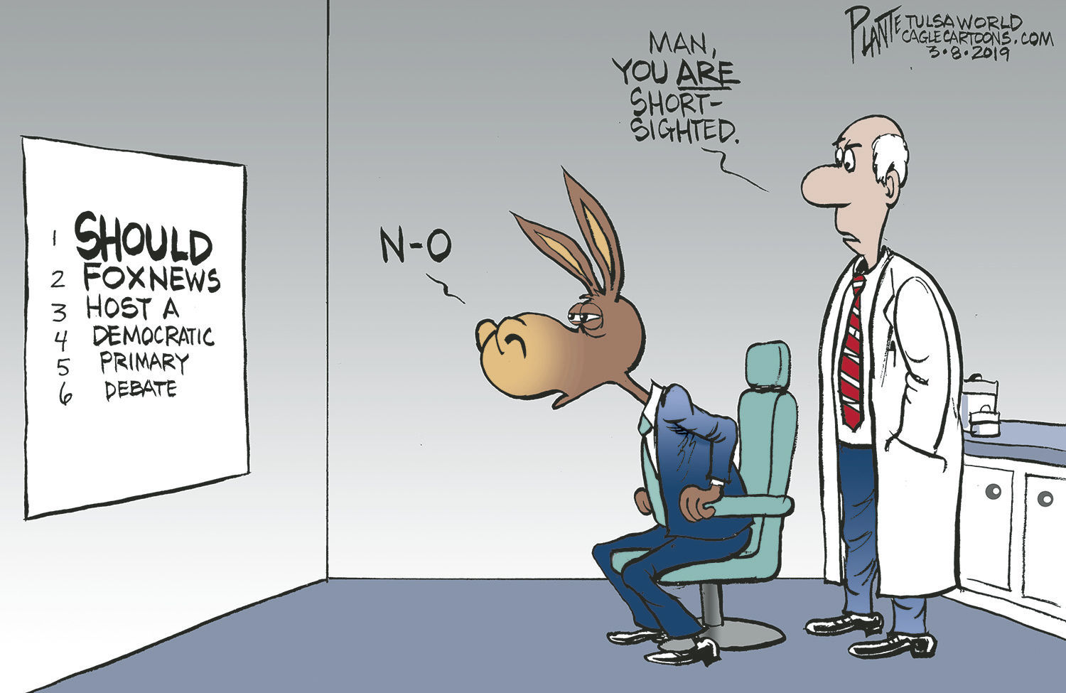 Bruce Plante Cartoon: FoxNews and the Debates